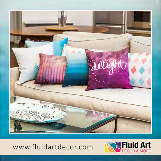 Decorate-It-Yourself with Fluid Art Pillows
