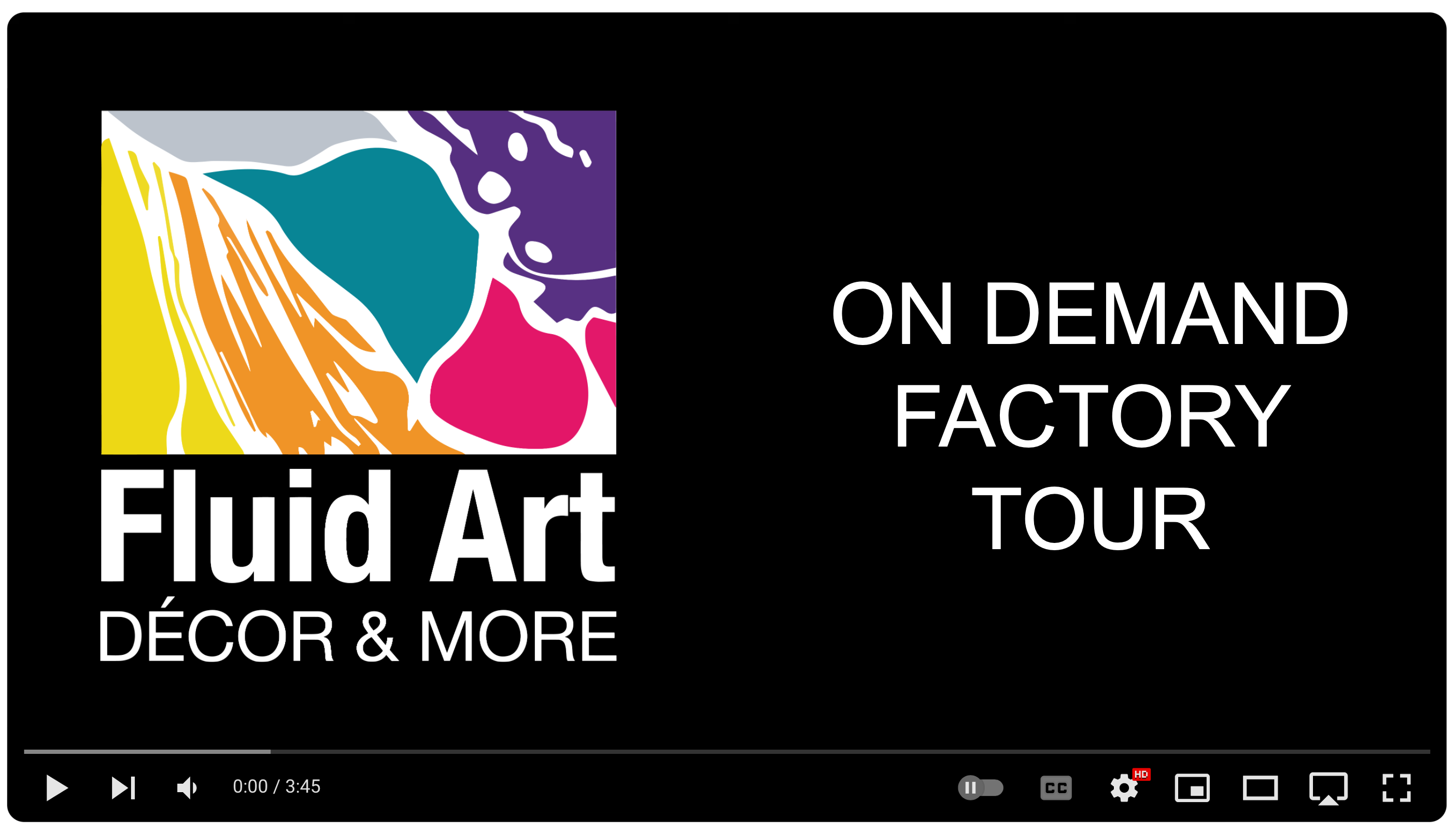 Load video: Tour of the Fluid Art Decor factory with explanation of printing techniques.