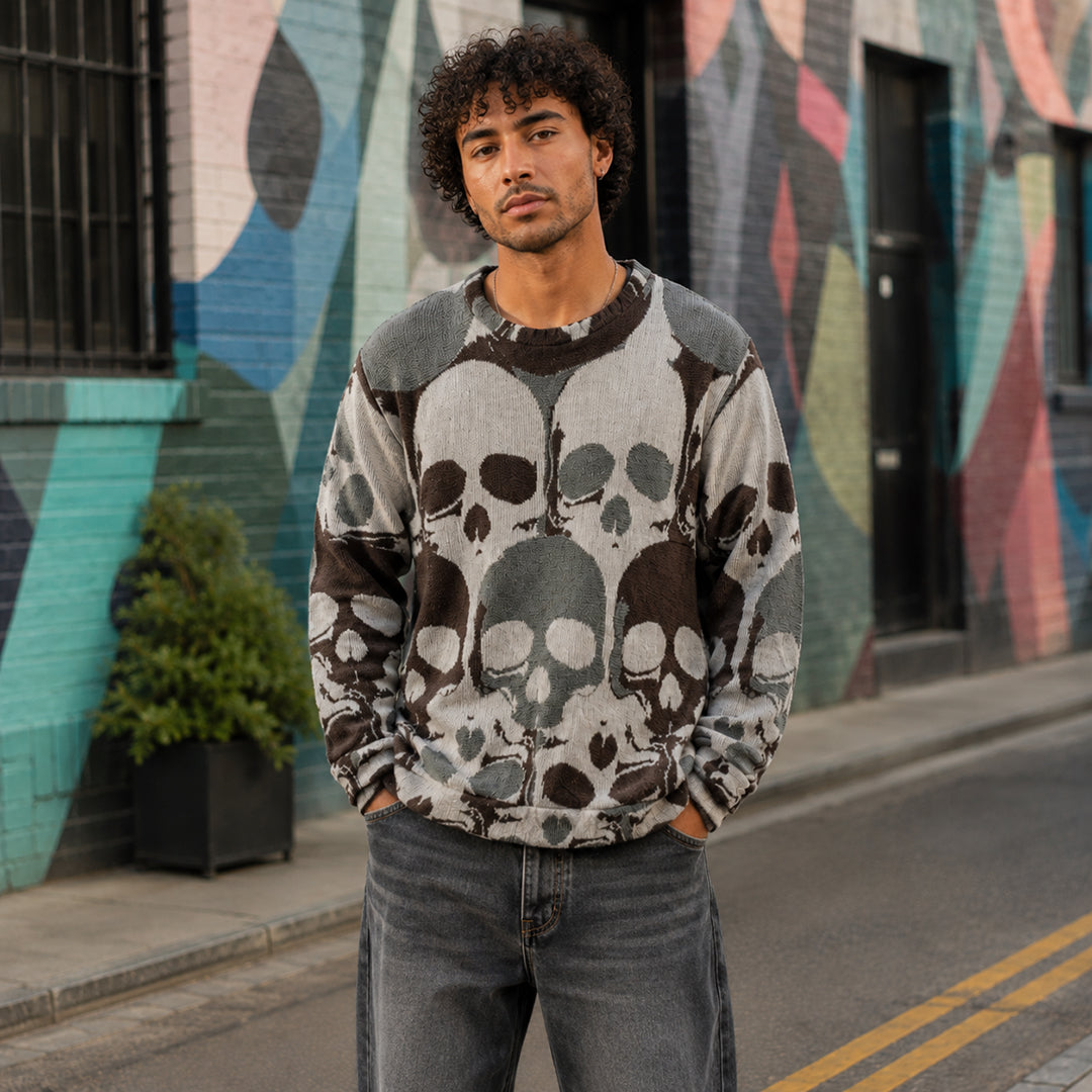 Woven Crewneck Sweater